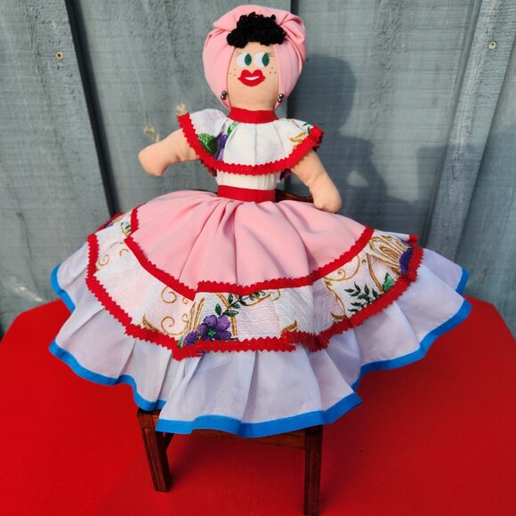 Topsy Turvy Doll Vintage Folk Art Doll - Picture 2 of 7